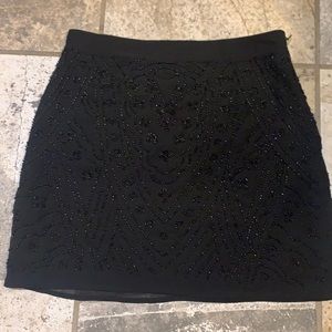 Forever 21 black beaded mini skirt